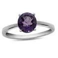 thumbnail image 1 of Mooneye Solitaire Ring! 925 Sterling Silver 7 mm Round Natural Amethyst Wedding Stackable Ring, 1 of 2