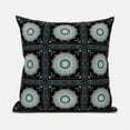 thumbnail image 1 of Moonflower Mandala Indoor/Outdoor Pillow in Black Green 26x26, 1 of 4