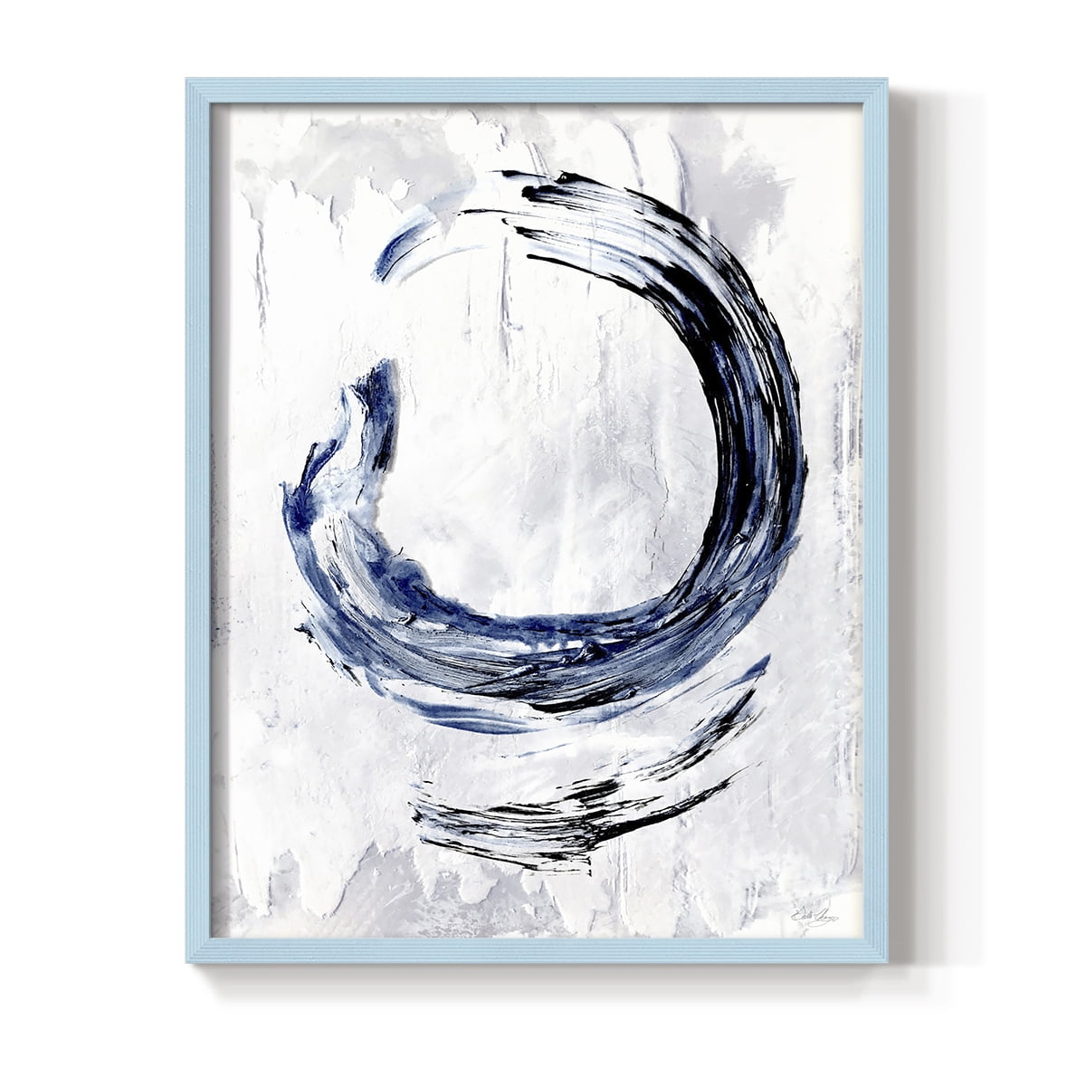Moonglade I in Blue Solid Wood 11 x 14 Framed Print