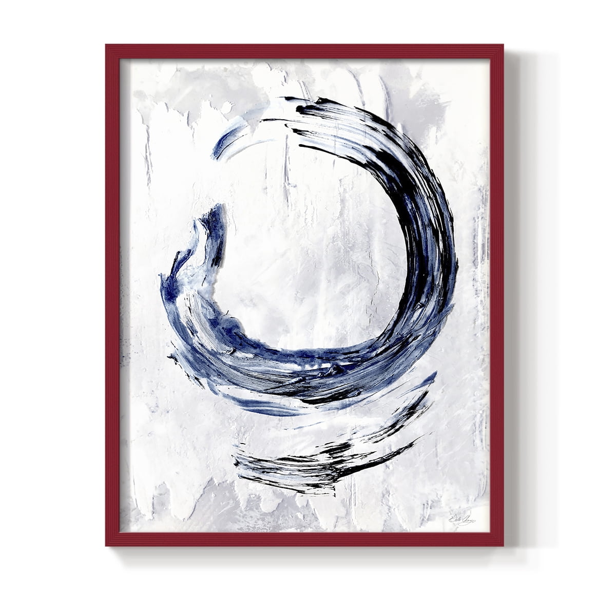 Moonglade I in Red Solid Wood 11 x 14 Framed Print