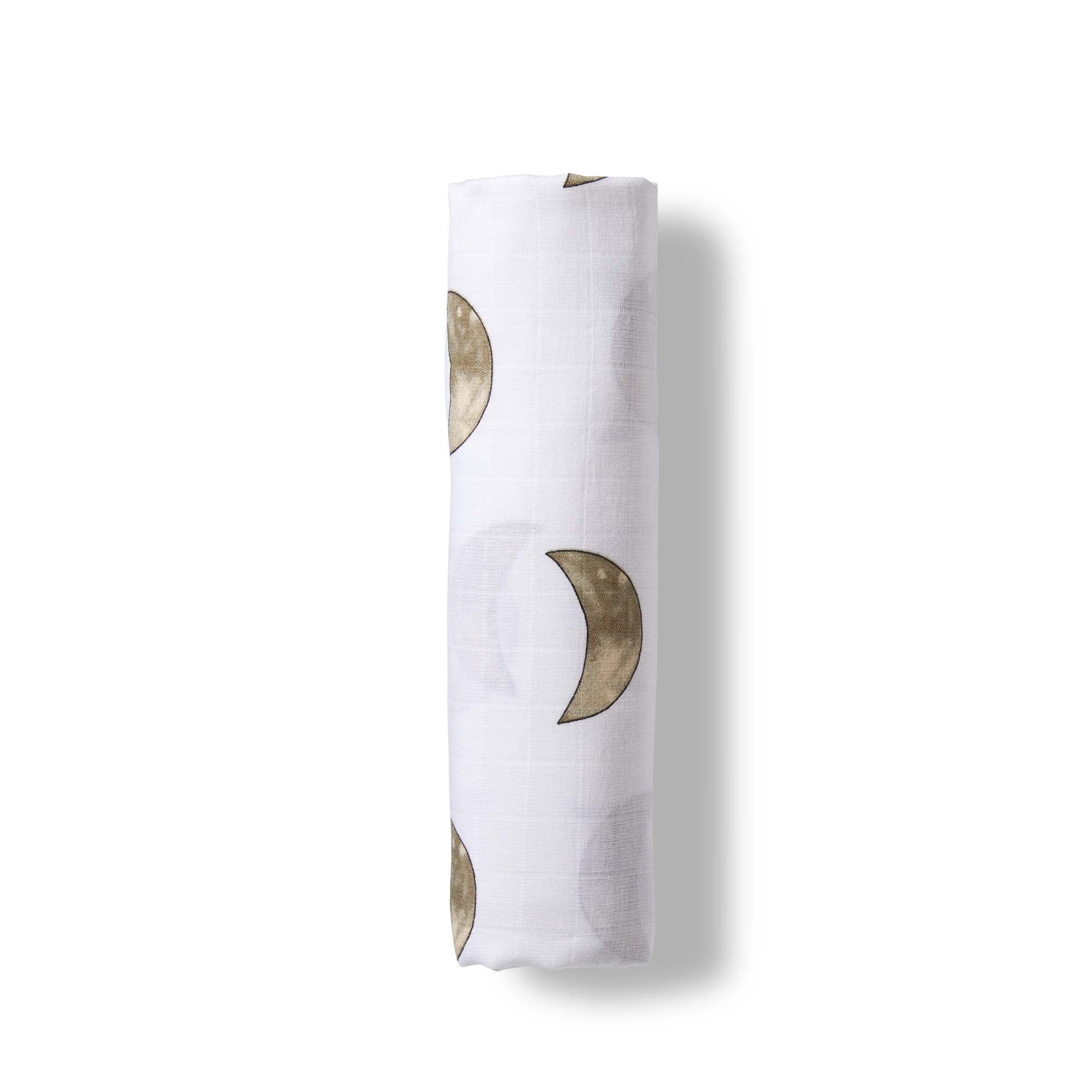 Moonjax Organic Cotton Muslin Swaddle Blanket, Receiving Blanket, Baby Blanket for Girls & Boys | Newborn Gifts, Infant Shower Items, Toddler Gift, Wearable Swaddling Set | Moon
