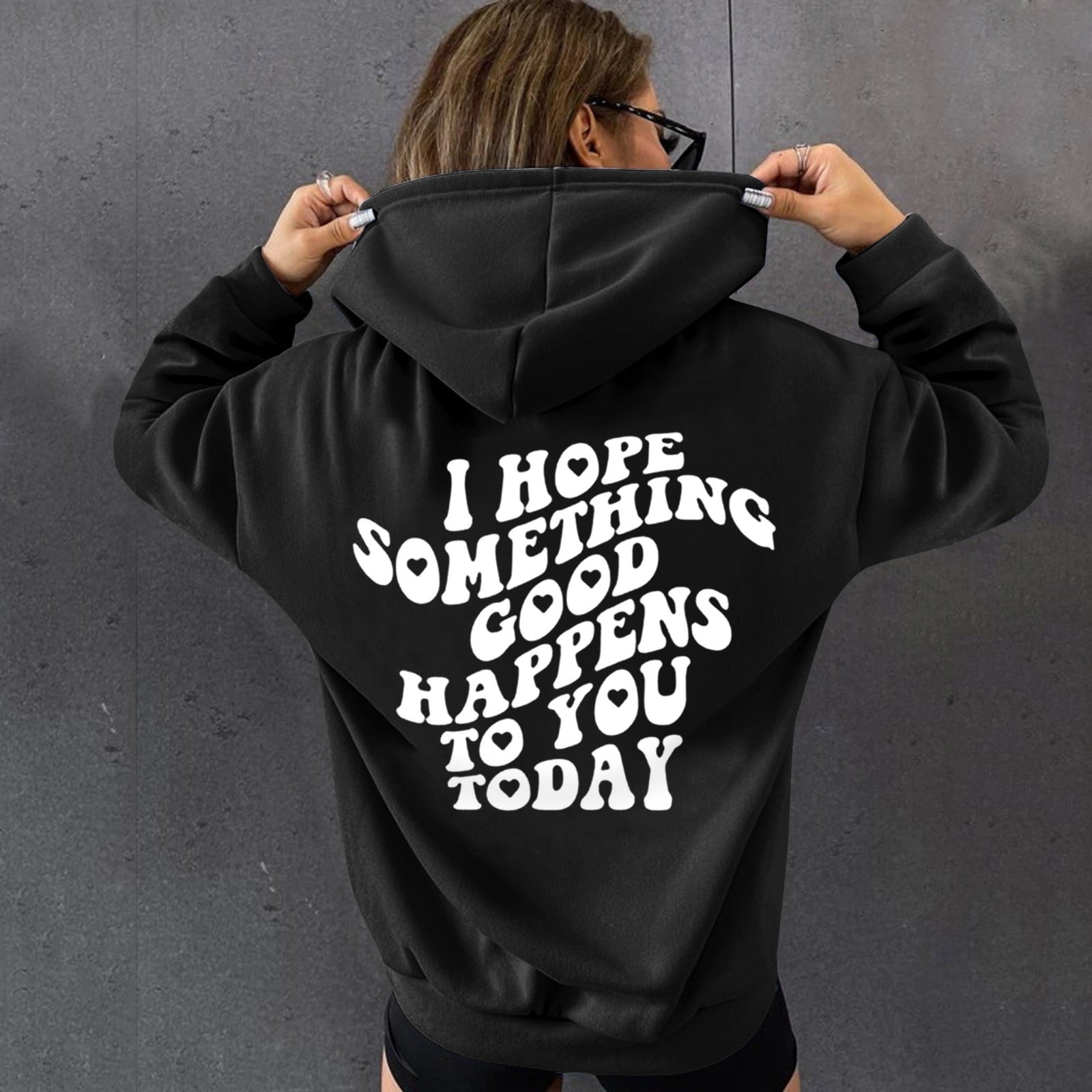 Clearance Sales Women s Hoodies Sweatshirts Moonker Pink Boodie Hoodies Sweaters For Women Casual Solid Top Long Sleeve Loose Hooded Sweatshirt Top With Pocket S Walmart