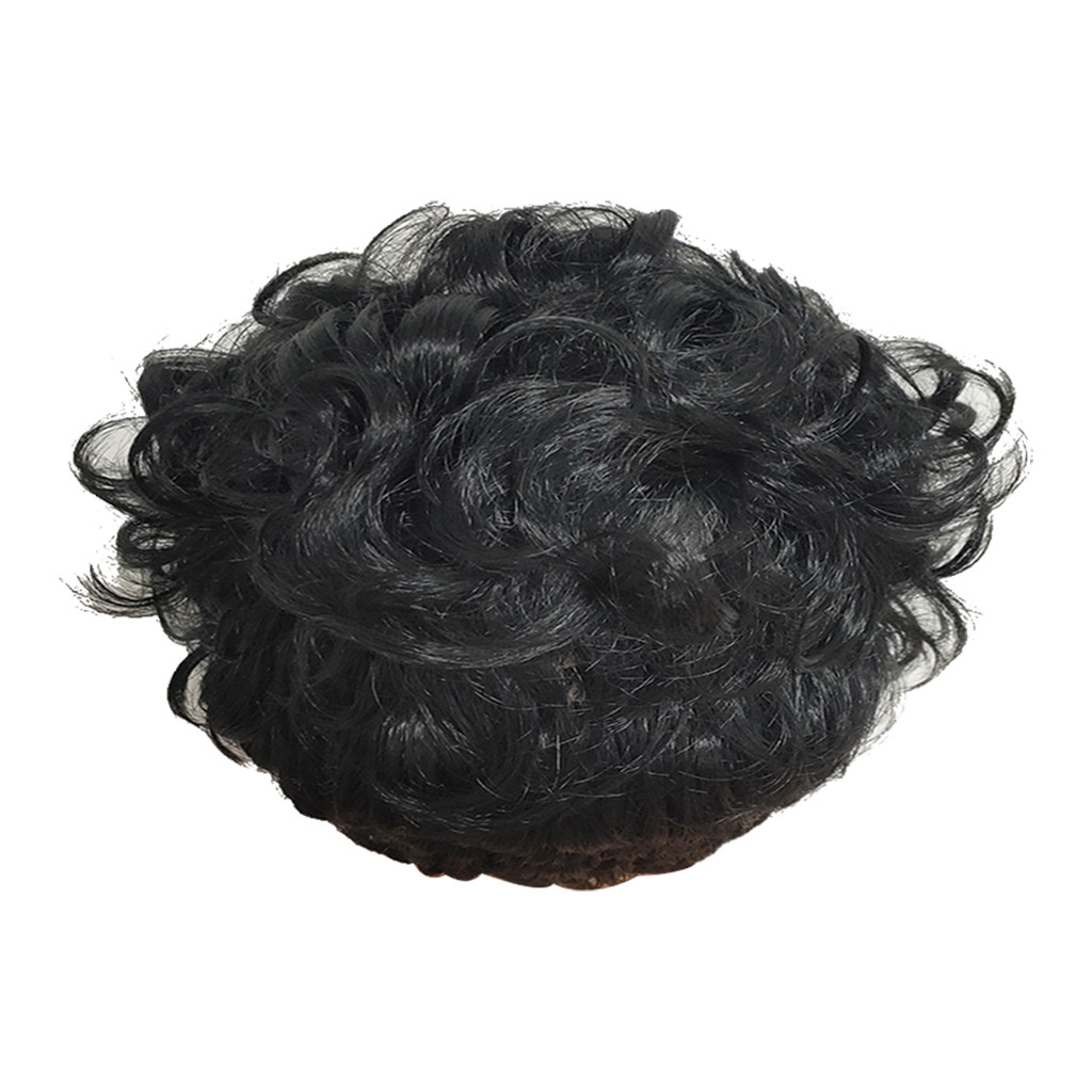 Moonker Wigs for Black Women Wavy Natural Short Parting Curly Black ...