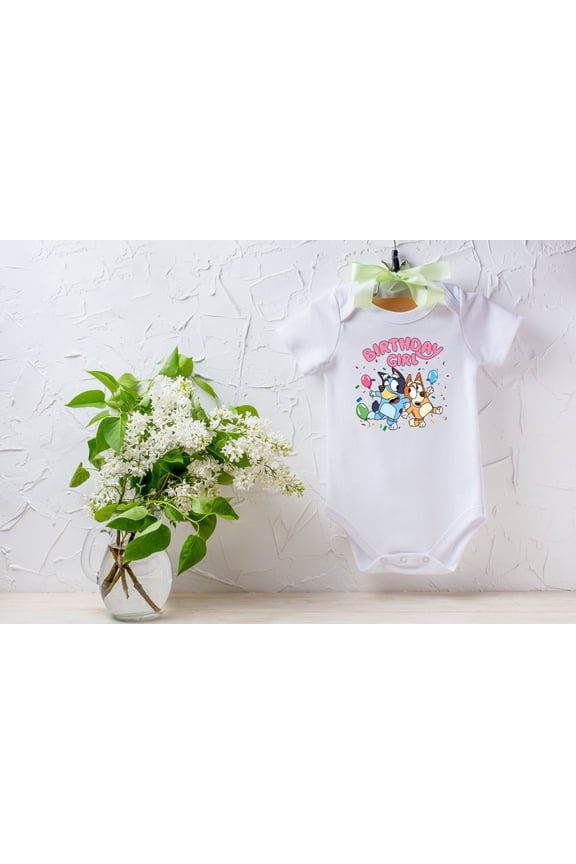 Birthday Girl Baby Onesie Cute Cartoon Characters Infant Bodysuit Toddler Birthday Outfit Short Sleeve Baby Shower Gift