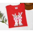 thumbnail image 1 of Moonlight Apparel Easter Bunny Boots Graphic T-Shirt for Women Pink Western Cowgirl Tee with Eggs & Bows Cute Spring Holiday Outfit Soft Cotton Top, 1 of 5