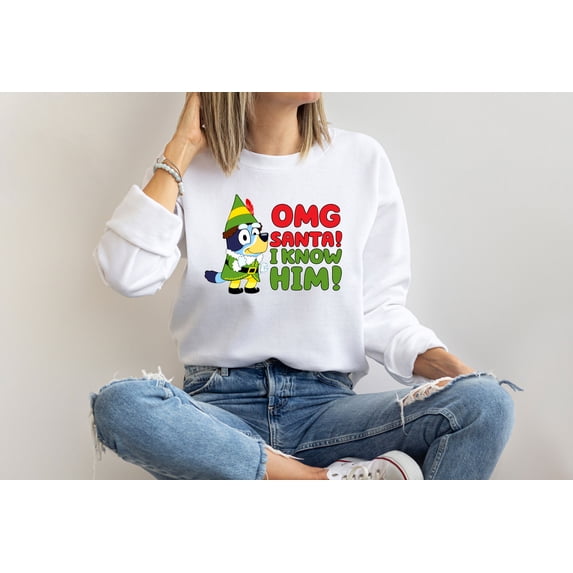 Moonlight Apparel Funny Christmas Elf Dog T-Shirt for Women & Teens Holiday Graphic Tee with Cute Cartoon & Santa Quote Festive Gift Winter Casual Short Sleeve Unisex Top
