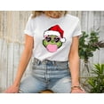 thumbnail image 1 of Moonlight Apparel Funny Christmas T-Shirt for Women & Men Cute Green Character Bubblegum Santa Hat Tee Trendy Holiday Graphic Shirt Unisex Short Sleeve Top, 1 of 6