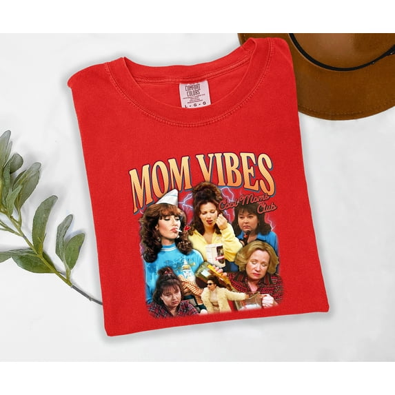 Moonlight Apparel Funny Mom Vibes Shirt for Women Cool Moms Club Graphic Tee Mother's Day Gift Vintage Retro Mom Shirt Comfort Multi-Colors T-Shirt Tee
