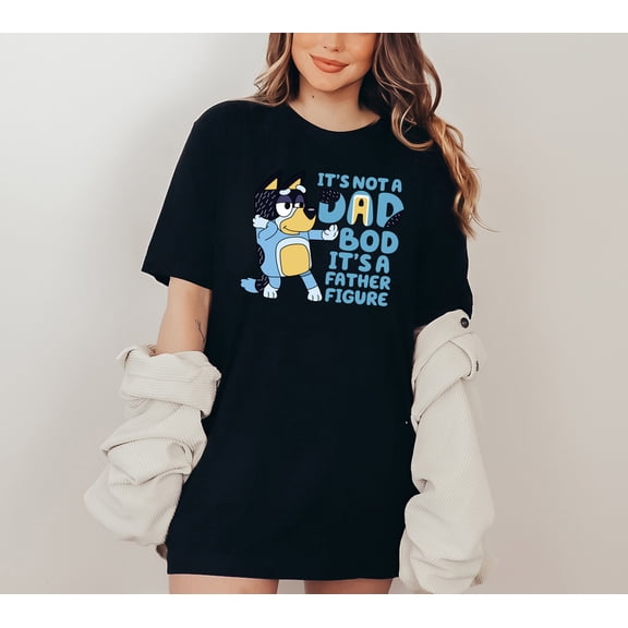 Moonlight Apparel Funny Multicolor Dad Bod Graphic T-Shirt Father Figure Cartoon Tee for Men Retro Humorous Unisex Cotton Shirt for Father’s Day & Gifts