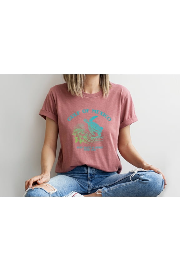 Gulf of Mexico Turtle Shirt for Men & Women Comfort Multi-Colors Graphic Tee, Vintage Beach Sea Life T-Shirt, Ocean Wildlife Lover Gift, Stay Salty Resist