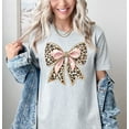 thumbnail image 1 of Moonlight Apparel Leopard Print Bow Shirt for Women Glam Pink Animal Print Comfort Multi-Colors T-Shirt Tee, Western Boho Graphic T-Shirt, Cute Country Cowgirl Outfit, Casual Red Top, 1 of 6