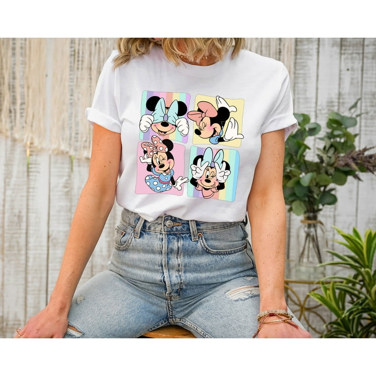 Moonlight Apparel Minnie Mickey Mouse Fun Faces T-Shirt Comfort