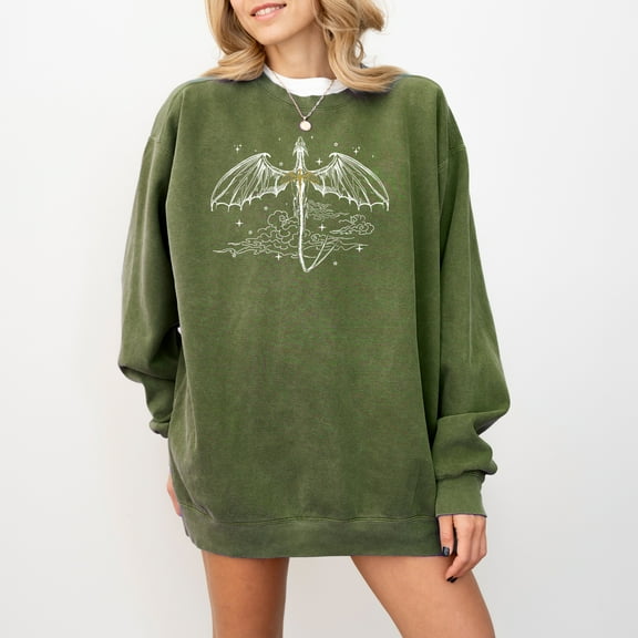 Moonlight Apparel Sweatshirt Women's Long Sleeve Oversized Pullover for Winter Crewneck Funny Graphic Sweater Soft Fleece Loungewear & Stylish Shirt Casual Wear