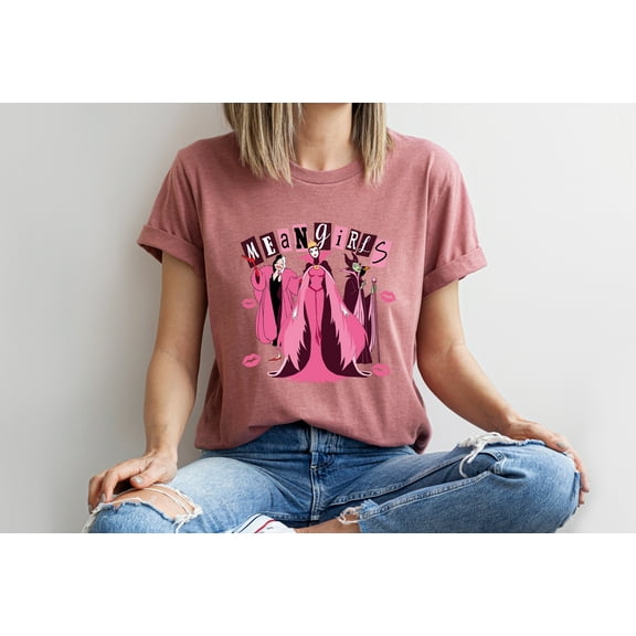 Moonlight Apparel Trendy Mean Girls Villains Graphic Multicolor T-Shirt Stylish Comfort Colors Tee Women's Casual Wear