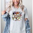 thumbnail image 1 of Moonlight Apparel Women's Halloween Graphic T-Shirt Cute Cartoon Character Tee Fall Spooky Ghost Witch Shirt Short Sleeve Casual Top for Holiday Party Trick or Treat Pumpkin Theme Tee Shirt, 1 of 6