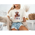 thumbnail image 1 of Moonlight Apparel Women's Red White and Boujee Highland Cow T-Shirt Graphic Tee Patriotic Funny Cowgirl Shirt USA Style Summer Top Southern Western Short Sleeve Cotton Tee, 1 of 6