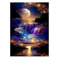 thumbnail image 1 of Moonlight Beach 5D Diamond Art Painting Kit – DIY Full Drill Seaside Landscape for Adults, 1 of 8