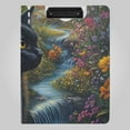 thumbnail image 1 of Moonlight Black Cat Florals River Foldable Binder Folder Clipboard with Pen Slot Double Clips A4 Size File Storage, 1 of 8