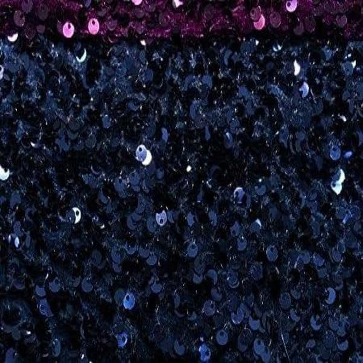Shiny 5mm Sequin On A 2 Way Stretch Velvet (1 Yard, Clear Iridescent/Light Blue) main image 0