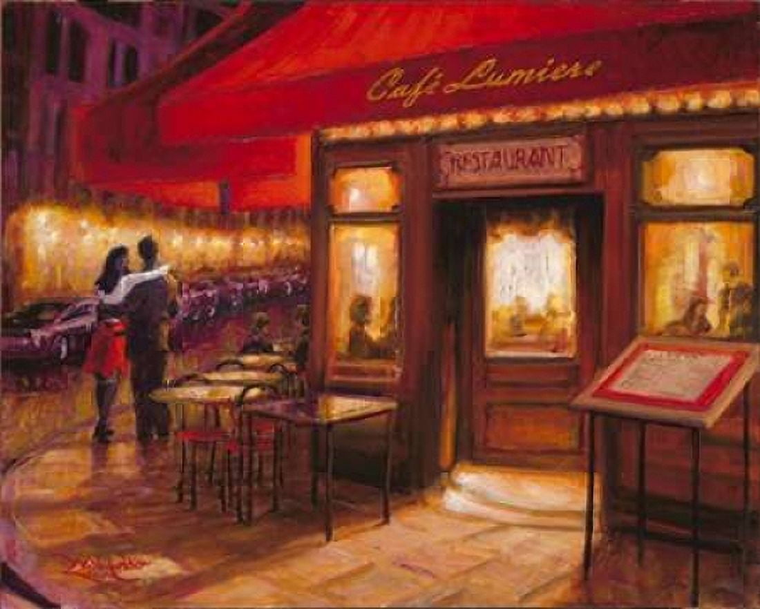 Moonlight Cafe Canvas Art - Zeph Amber (24 x 30)