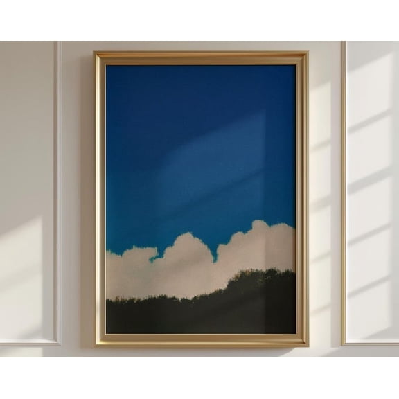 Moonlight Cloud Night Sky Wall Art Print