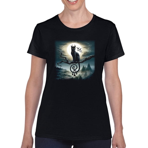 Moonlight Companions T-Shirt Women -Sarah Richter Designs, Female 5X-Large