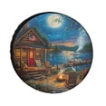 thumbnail image 1 of Moonlight Lodge Camper Spare Tire Cover Moonlight Cabin Wheel Tire Covers Waterproof Sun Protection Universal for Trailer SUV Truck Camper Travel 12inch, 1 of 8