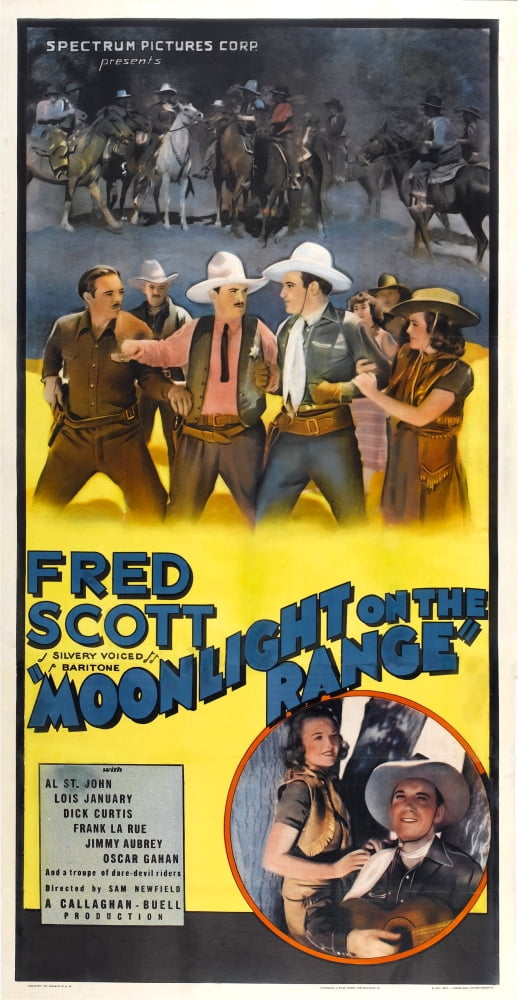 Moonlight On The Range Canvas Art - (11 x 17)