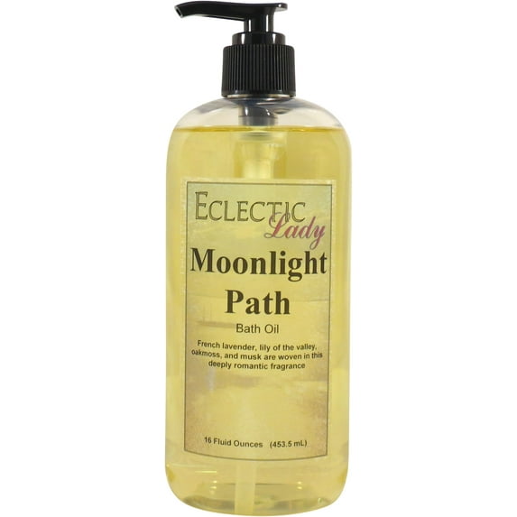 Moonlight Path Bath Oil - Scented Body Oil - Relaxing & Moisturizing Bathing Oil - Fragrance Body Oil For Dry & Rough Sensitive Skin - 16 oz