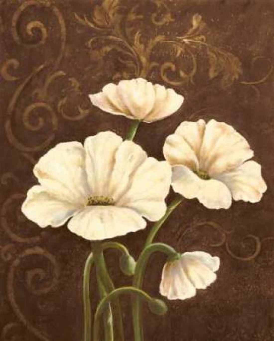 Moonlight Poppies II Canvas Art - J Adams (24 x 30)