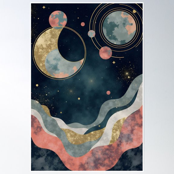 Moonlight Poster Wall Art, Modern Wall Decor, 8x12 UNFRAMED