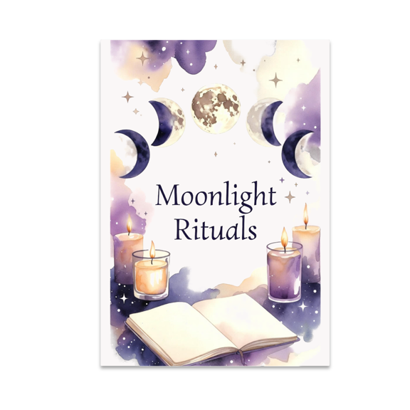 Moonlight Rituals Night Routine Poster - Bedroom Decor - 13x19 Poster Print