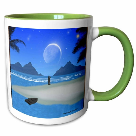Moonlight Romance 15oz Two-Tone Green Mug mug-211720-12