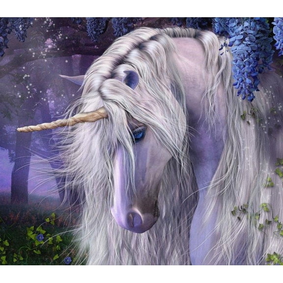 Moonlight Serenade Unicorn 50"x60" Faux Fur Throw Blanket