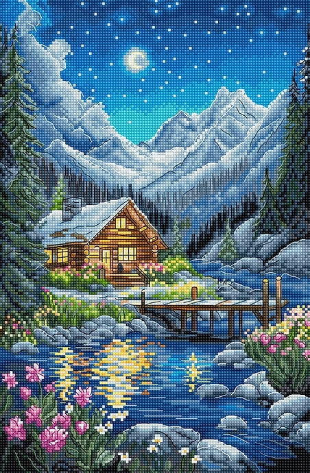 Moonlight night L9916 Counted Cross Stitch Kit