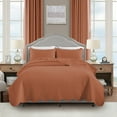 thumbnail image 1 of Moonlight20015 2 Piece Quilt Set Lightweight Ultrasoft Microfiber Bedding Rust Color Twin, 1 of 13