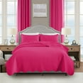 thumbnail image 1 of Moonlight20015 3 Piece Quilt Set Lightweight Ultrasoft Microfiber Bedding Baby Pink Color King, 1 of 13