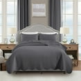 thumbnail image 1 of Moonlight20015 3 Piece Quilt Set Lightweight Ultrasoft Microfiber Bedding Gray Color Queen, 1 of 12