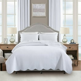 Caroline Patriotic Quilt Set - 3-Piece Americana Stars & Plaid Bedding Full/Queen