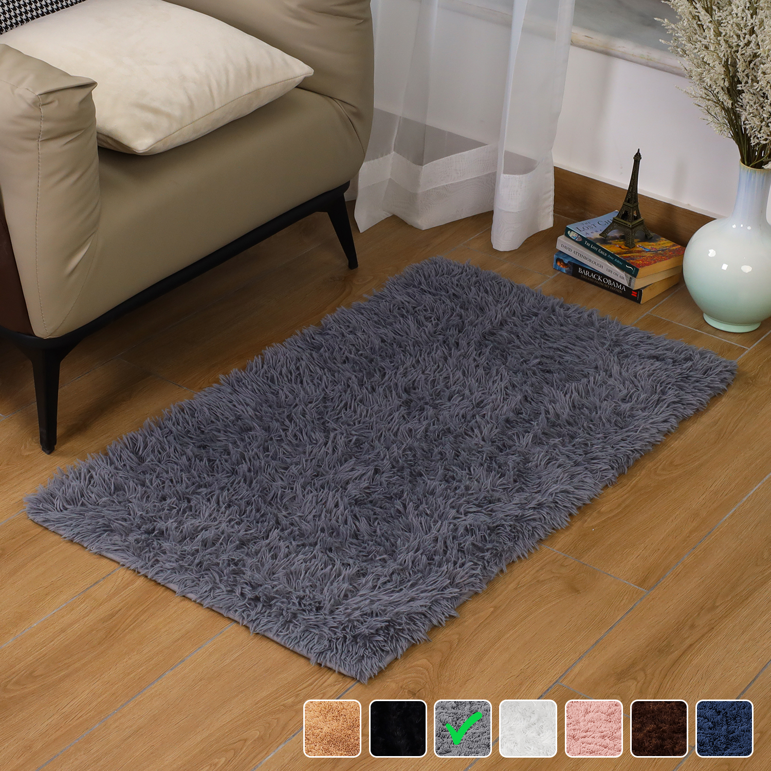Moonlight20015 Area Rug 2x3ft non-slip Soft Fluffy Shaggy for Living ...