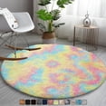 thumbnail image 1 of Moonlight20015 Area Rug 4x4ft non-slip Soft Fluffy Shaggy for Living Room Bedroom Décor Rainbow, 1 of 7