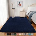 thumbnail image 1 of Moonlight20015 Area Rug 5x7ft non-slip Soft Fluffy Shaggy for Living Room Bedroom Décor Navy, 1 of 8