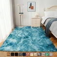 thumbnail image 1 of Moonlight20015 Area Rug 5x7ft non-slip Soft Fluffy Shaggy for Living Room Bedroom Décor Tye Dye Teal, 1 of 8