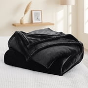 Moonlight20015 Fleece Blanket, Soft Microplush, Lightweight, Thick And Warm Cozy Comforter, Twin 60x80 Black
