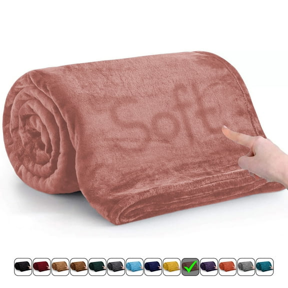 Moonlight20015 Fleece Blanket, Soft Microplush, Lightweight, Thick And Warm Cozy Comforter, Twin (60x80) Pink