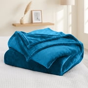Moonlight20015 Plush Throw Teal Fleece Blanket Super Soft Warm & Lightweight Ideal for All Seasons