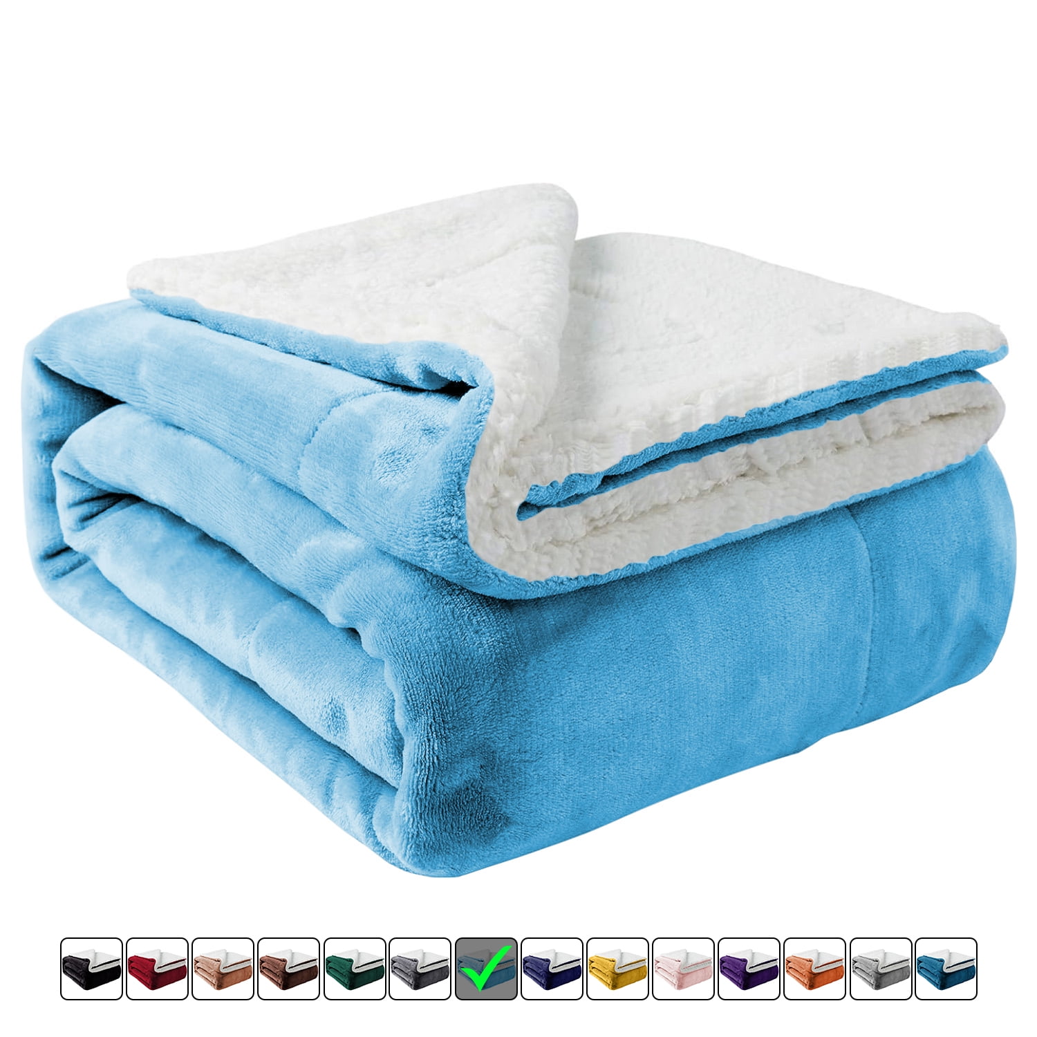 Moonlight20015 Sherpa Blanket Fluffy Plush Ultra-Soft Bed Blanket ...