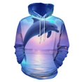 thumbnail image 1 of Moonlit Dolphin Leap 3d Sweatshirts Hoodie Fashion Casual Personality Men's Women Street Hoodie Pullovers Long Sleeve Comfortable Top, 1 of 6
