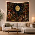 thumbnail image 1 of Moonlit Forest With Mushrooms and Lanterns, Mystical Fantasy for Nature Lovers, Enchanted Woodland Decor, Birthday Gift Tapestry Wall Hanging for Bedroom and Living Room, 1 of 7