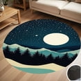 thumbnail image 1 of Moonlit Forest Night Scene Round Carpet Living Room Bedroom Home Decoration Coffee Table Mat Lounge Rug Chair Mats, 1 of 5